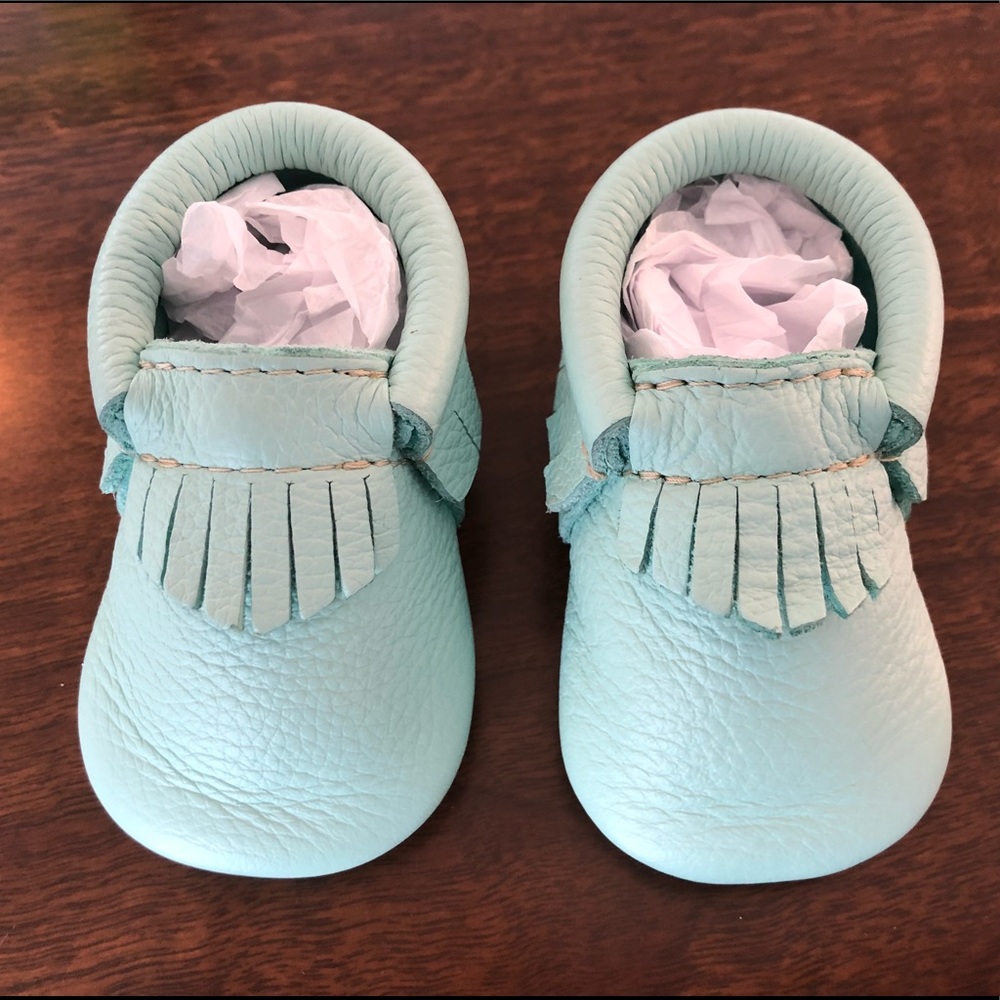 Freshly Picked Mint Moccasins Size 1